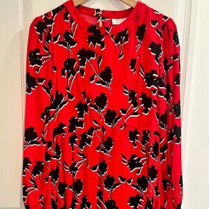 Seraphine Red Floral Tiered Maternity & Nursing Dress NWT